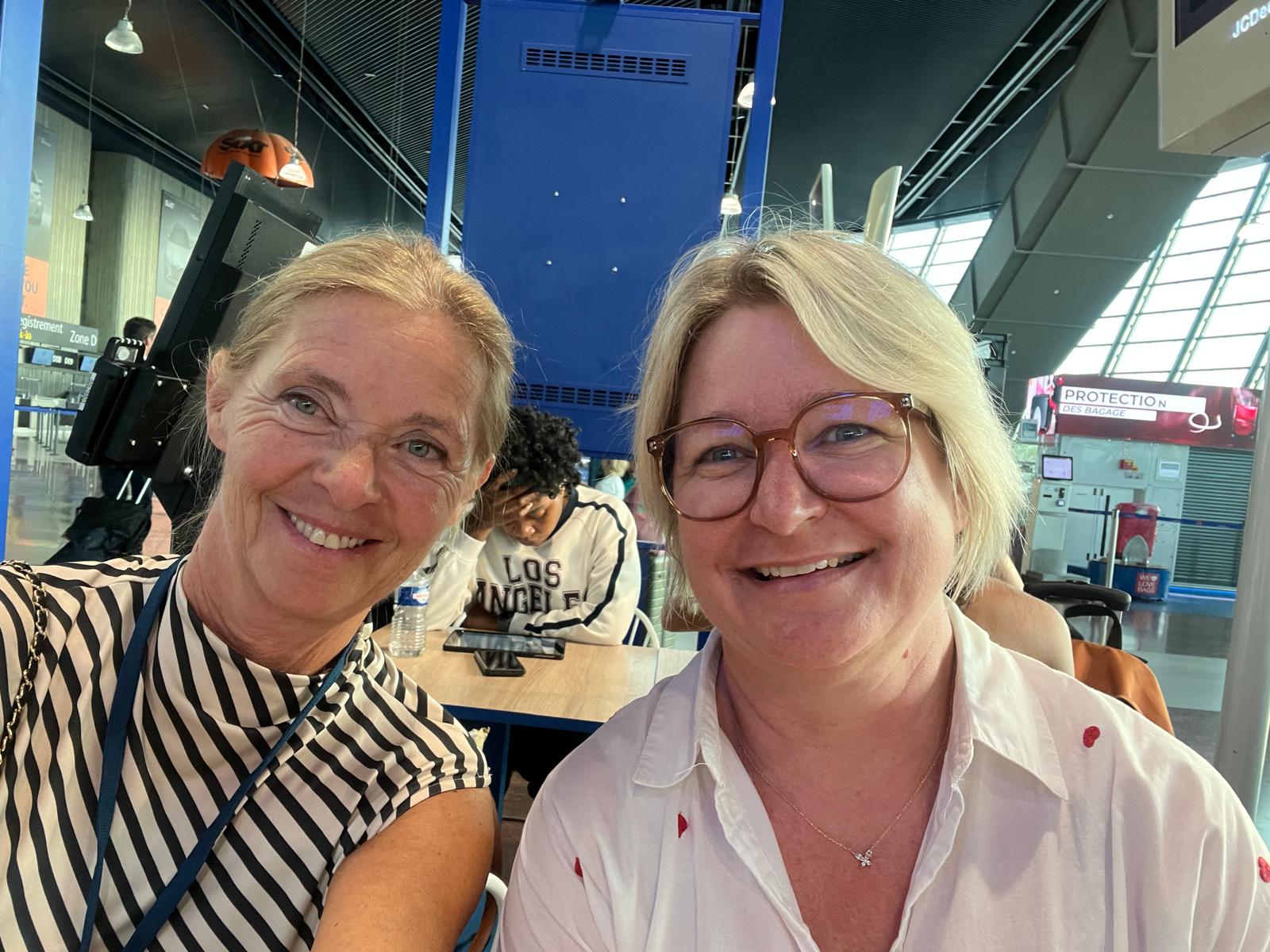 Selfie de Nathalie Casso-Vicaini avec Majorie Jacob, coordinatrice de la Maison 1000 premiers jours de Nice